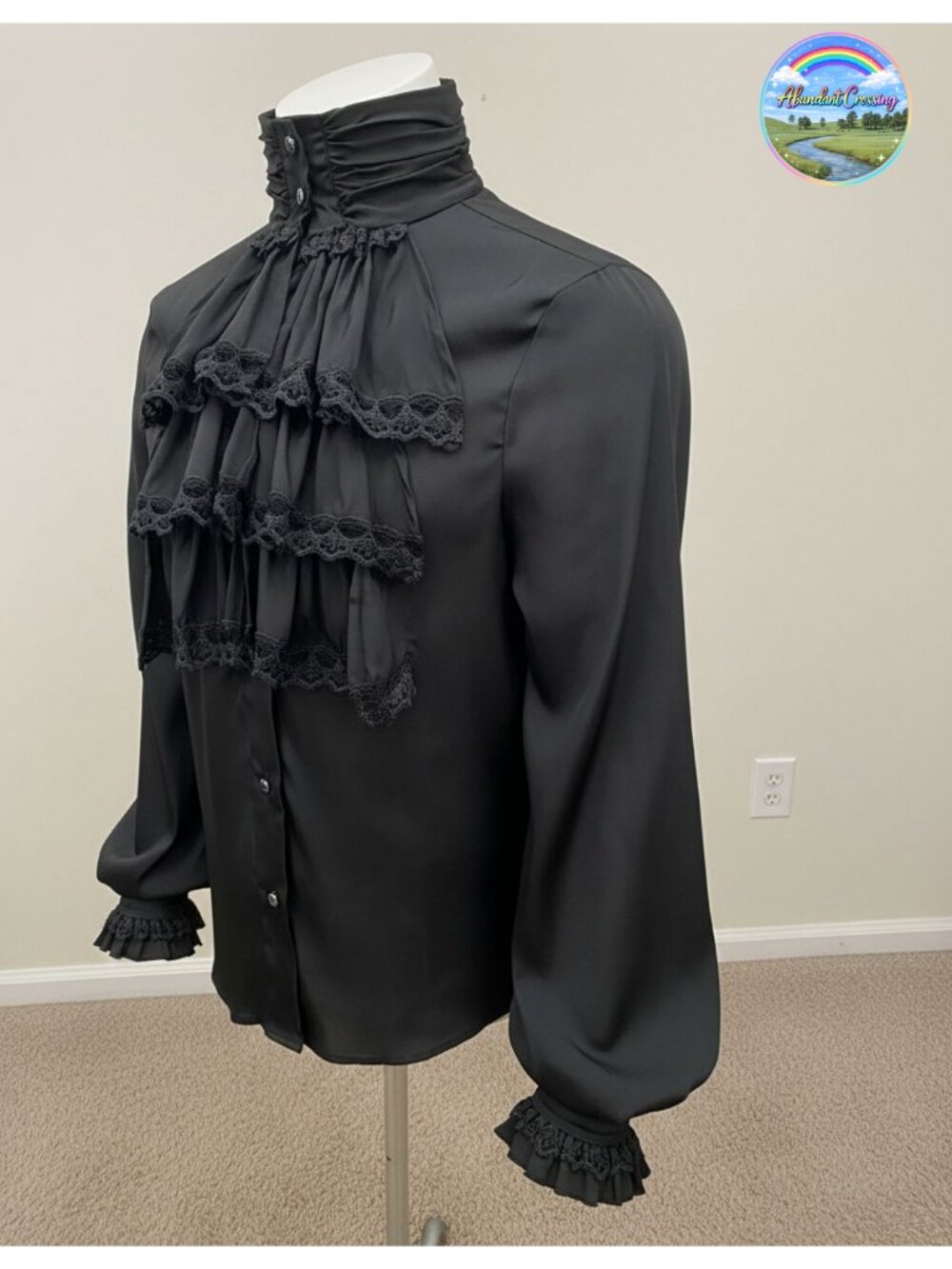 Mens Pirate Shirt Renaissance Victorian Gothic Costume